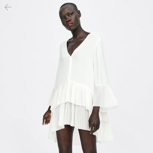 Zara Contrasting Pleated Blouse (Dress)